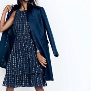 ✨RARE✨J Crew Metallic textured dot dress